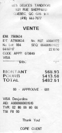 Générosité maternelle débridée («POURB» pour «pourboire»)